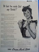 Cannon Percale Sheets Made Dad Say Uncle Ad 1943.