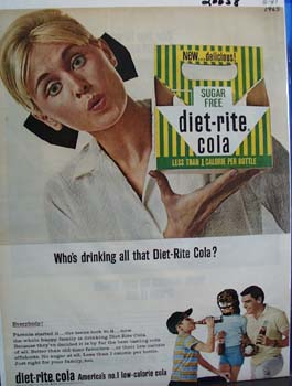 Diet Rite Cola Whos Drinking Ad 1965