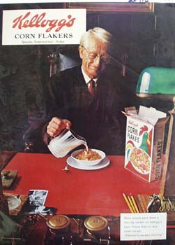 Kelloggs Corn Flakes and Judge Ad 1965