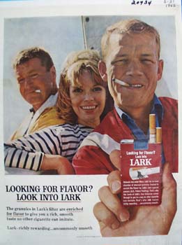 Lark Cigarettes Looking for Flavor Ad 1965