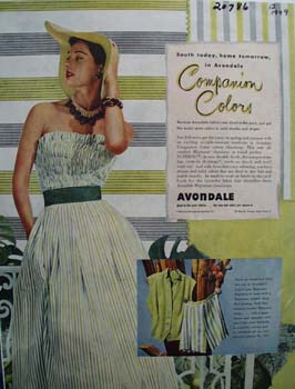 Avondale Companion Colors Ad 1949