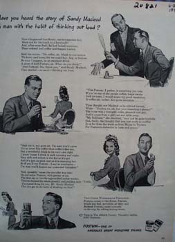 Postum Story Sandy Macleod Ad 1943