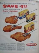 Swanson Frozen Chicken Save 1.00 Ad 1958