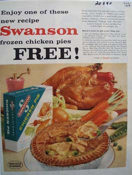 Swanson Chicken Pie Ad 1958