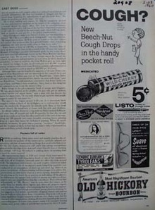 BeechNut Cough Drops 5 Cents Ad 1960