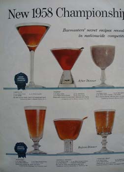 Early Times Whiskey Championship Drinks Ad 1958.