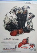 Texaco Dalmatian Thrifty to Boot Ad 1952