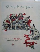 Texaco Dalmatian Merry Christmas Ad 1952