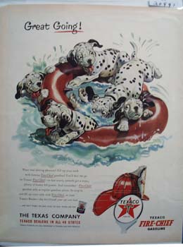 Texaco Dalmatian Great Going Ad 1953