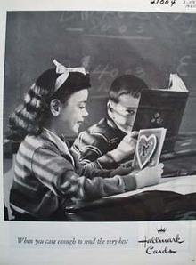 Hallmark Boy Girl Valentine Ad 1960