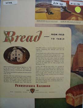 Pennsylvania RR From Field to Table Ad 1946
