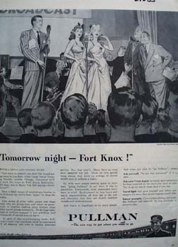 Pullman Tomorrow Night Fort Knox Ad 1943