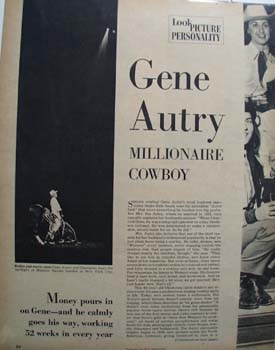 Gene Autry Millionaire Cowboy Article 1950