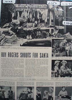 Roy Rogers Shoots For Santa Ad 1953