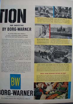 Borg Warner Cultivation Ad 1960