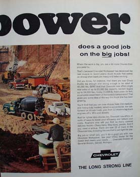 Chevrolet Good Jobs On Big Jobs Ad 1965