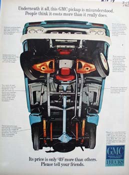 GMC Pickup Underneath It All Ad 1965