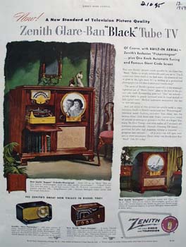 Zenith Glare Ban Ad 1949