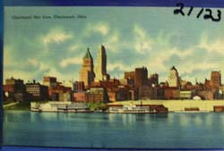 Cincinnati Sky Line Postcard