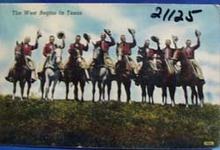 West Begins In Texas Postcard.