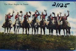 West Begins In Texas Postcard.