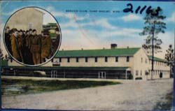 Service Club Camp Shelby Miss. Postcard.