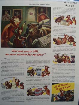 Bordens That One's Cousin Effie Ad 1940's