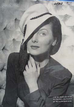 Joan Crawford in Dache Hat Picture 1942