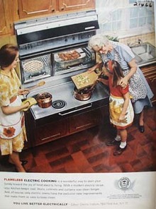 Edison Electric Women Cooking Ad 1965