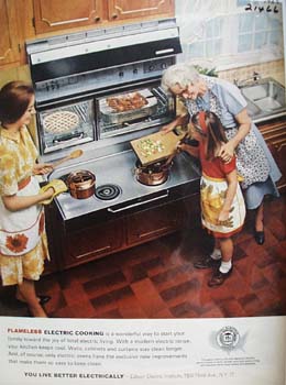 Edison Electric Women Cooking Ad 1965