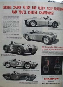 Champion Spark Plugs Quick Acceleration Ad 1954