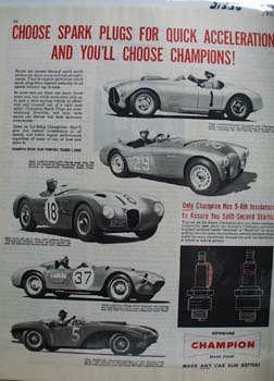 Champion Spark Plugs Quick Acceleration Ad 1954