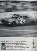 Champion Spark Plug Richard Petty Ad 1967