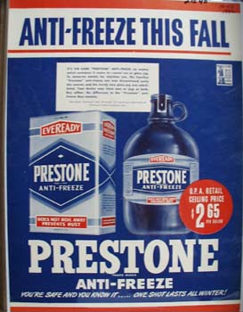 Prestone Anti-Freeze This Fall Ad 1942
