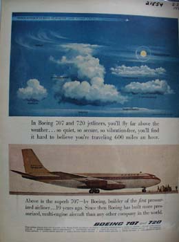 Boeing Flies Above The Weather Ad 1958
