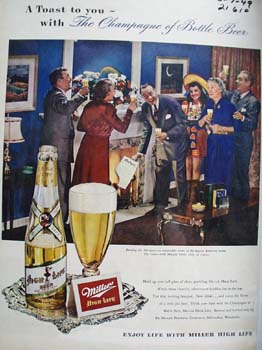 Miller Beer Burning The Mortgage Ad 1949