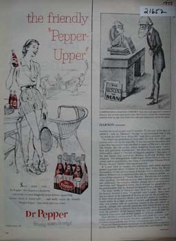 Dr Pepper Lady At Tennis Court Ad 1958