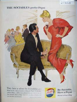 Pepsi Cola Talent For Friendship Ad 1960