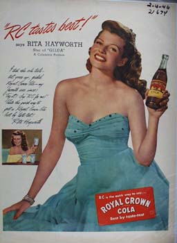 Royal Crown And Rita Hayworth Ad 1946