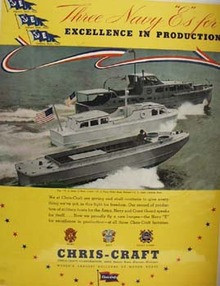 Chris Craft Three Navy E s Ad 1952