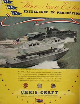 Chris Craft Three Navy E s Ad 1952