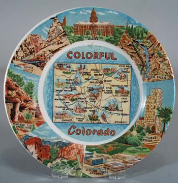 Colorful Colorado Souvineer plate