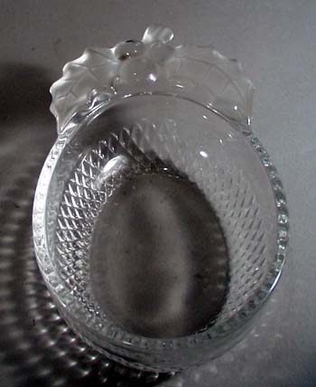 Holly and berry glass dish