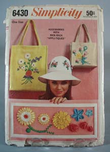 1966 Simplicity Rick Rack appliqu pattern.