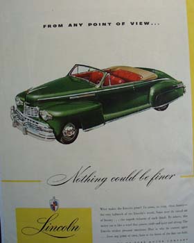 Lincoln From Any Point Of View Ad 1946