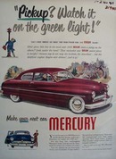 Mercury Watch It On Green Light Ad 1949