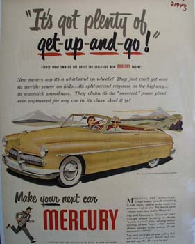 Mercury Plenty Get Up And Go Ad 1949