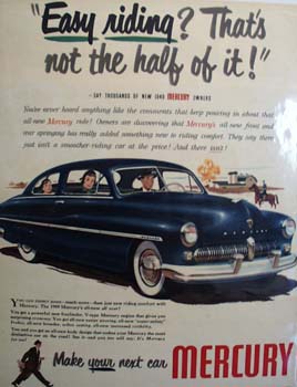 Mercury Easy Riding Ad 1948