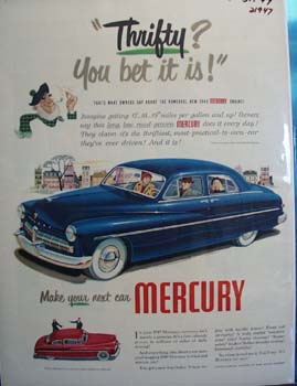 Mercury is Thrifty Ad 1949