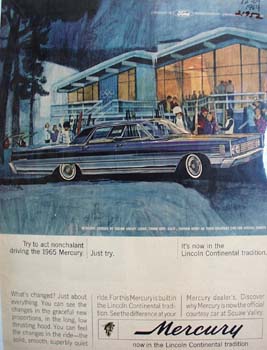 Mercury And Squaw Valley Lodge Ad 1964